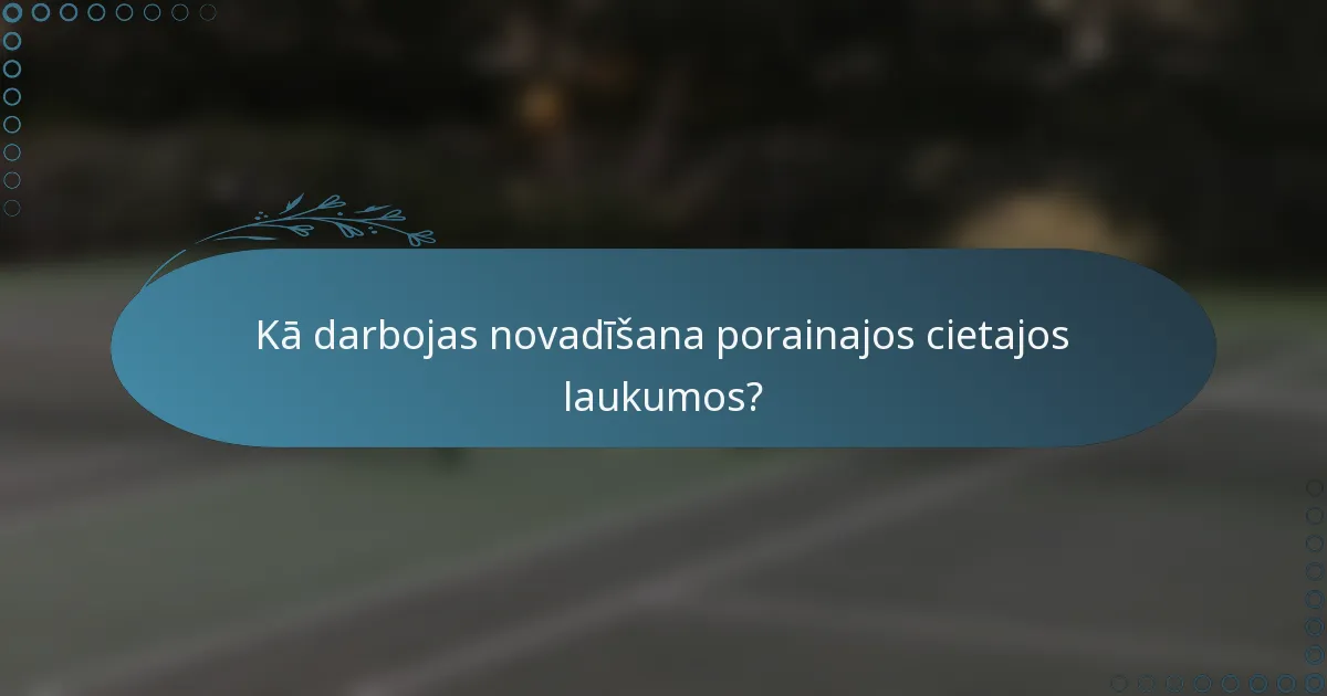 Kā darbojas novadīšana porainajos cietajos laukumos?