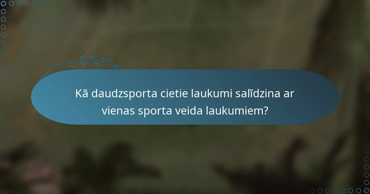 Kā daudzsporta cietie laukumi salīdzina ar vienas sporta veida laukumiem?