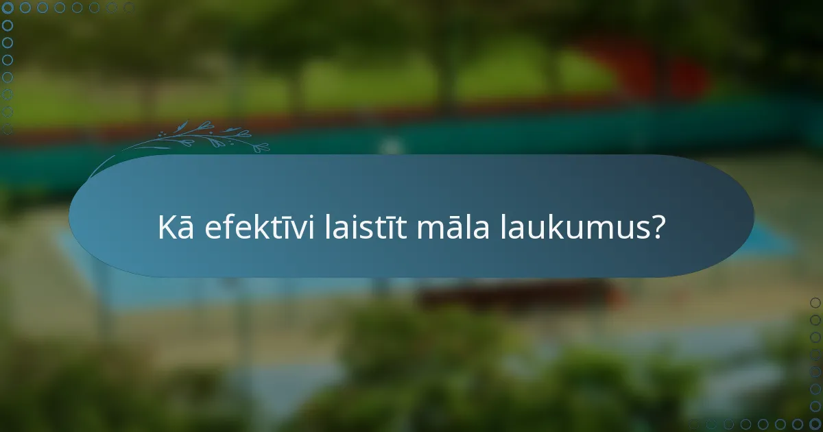 Kā efektīvi laistīt māla laukumus?